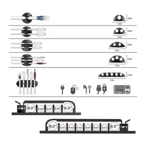 DRIVUU Kit organizador de gestión de cables de 311 piezas_4