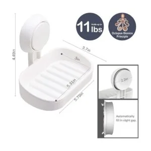 TAILI Paquete de 2 jabones con ventosa jabonera con_2