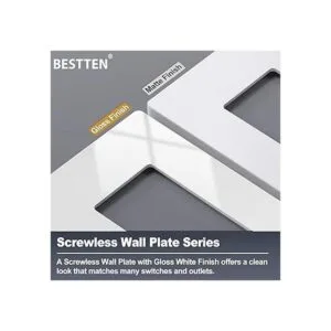 BESTTEN Placa de pared sin tornillos de 3 bandas USWP4 de_6