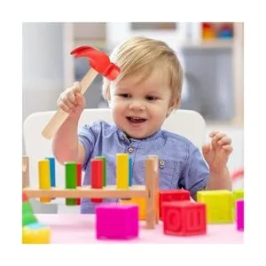 Lewtemi 8 juguetes de martillo de madera martillos de_7