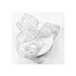 CT CRAFT LLC Cinta de organza con alambre de copos de_2