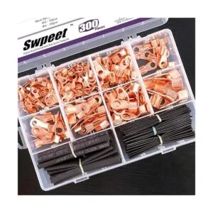 Swpeet 300 terminales de anillo de cobre abiertos con_6