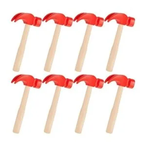 Lewtemi 8 juguetes de martillo de madera martillos de_1