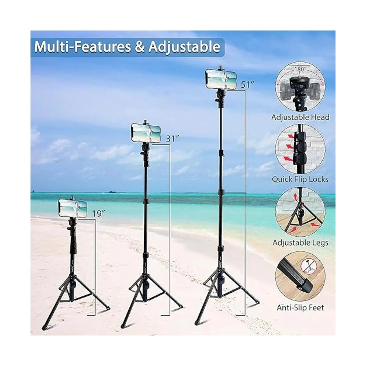 Fugetek Trípode profesional para selfie Stick de 51_5