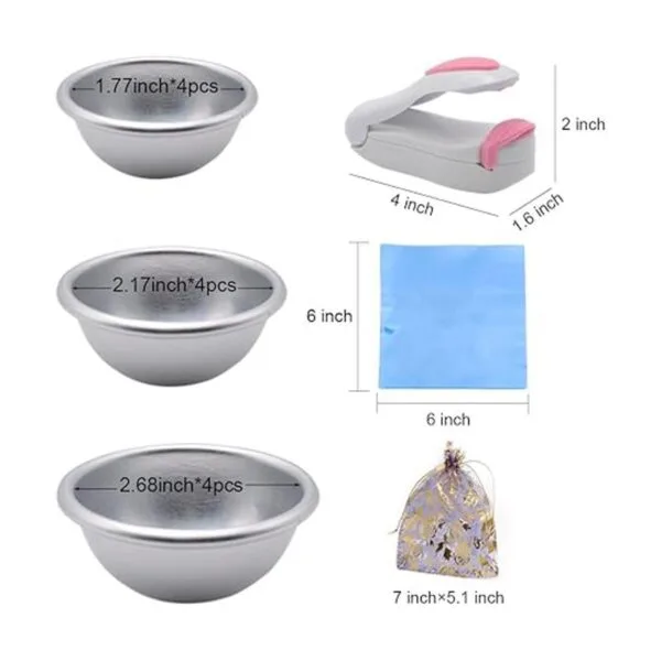 Juego de 228 moldes para bombas de baño 200 paquetes de_3