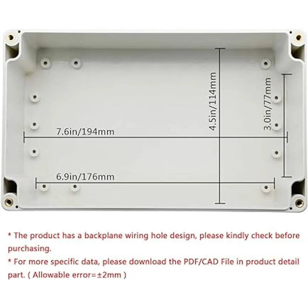 LeMotech Caja de conexiones de plástico ABS a prueba de_5