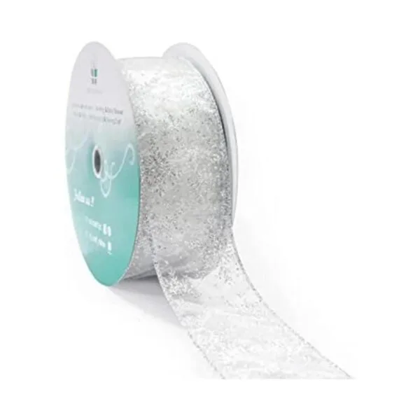CT CRAFT LLC Cinta de organza con alambre de copos de_1