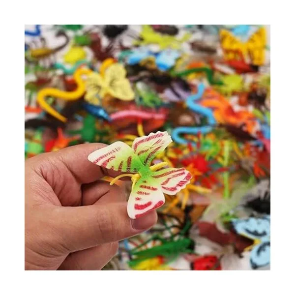 100 piezas de juguete realista de insectos figuras de_4