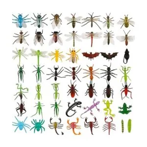 100 piezas de juguete realista de insectos figuras de_3