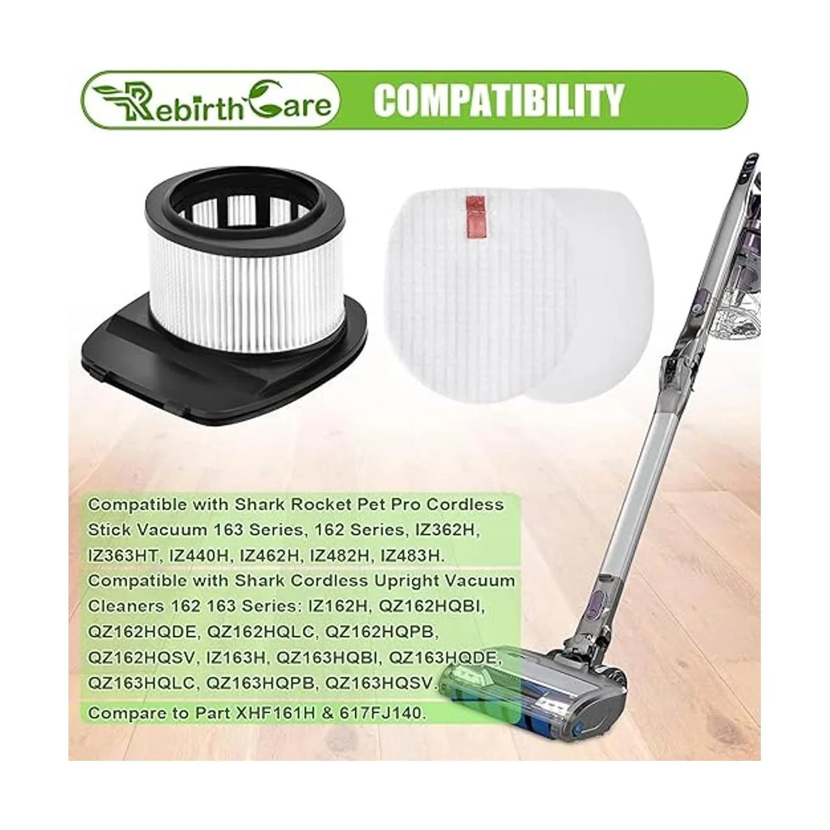 Rebirthcare IZ362H Filtro para Shark Rocket Pet Pro IZ162H_2