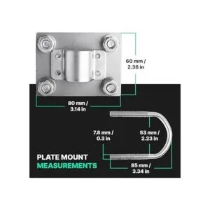 Soporte de mástil de antena de helio para montaje en poste_4