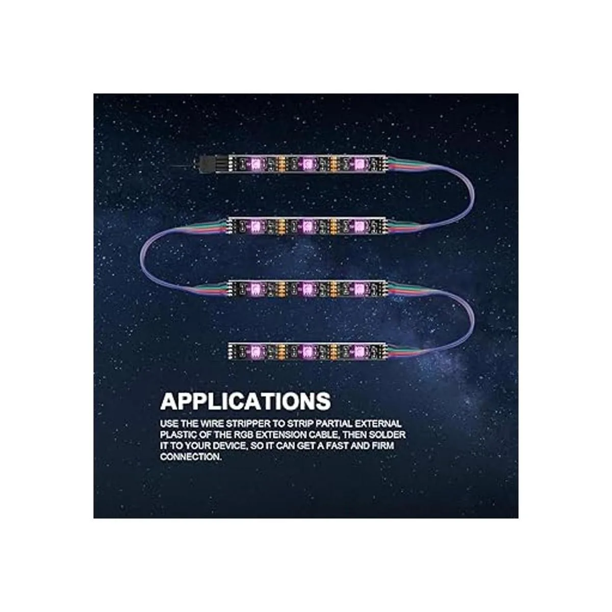 CARLITS Línea de cable de extensión RGB de 100 pies 22_3