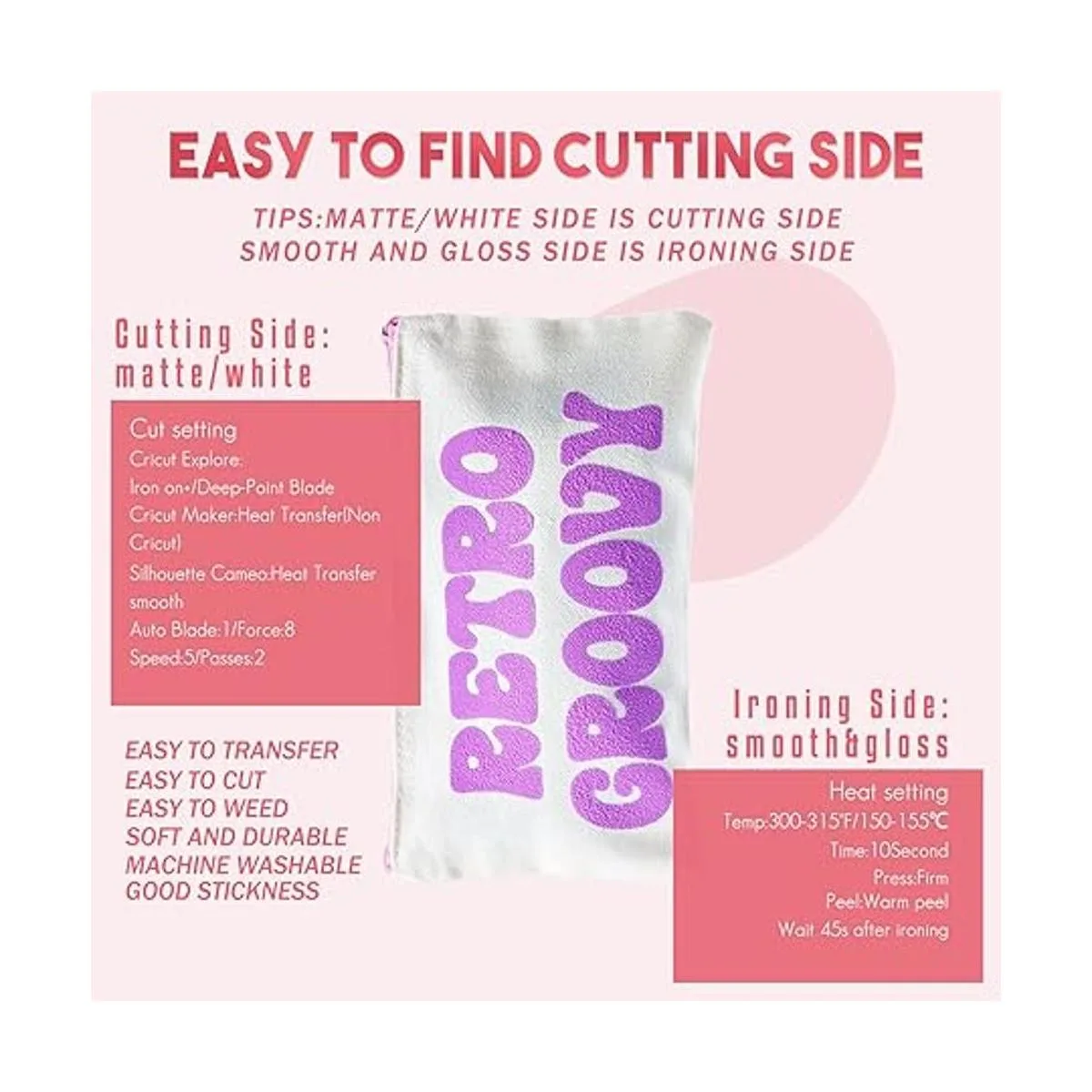 Tintnut Vinilo de transferencia de calor 11 hojas de 12 x_4