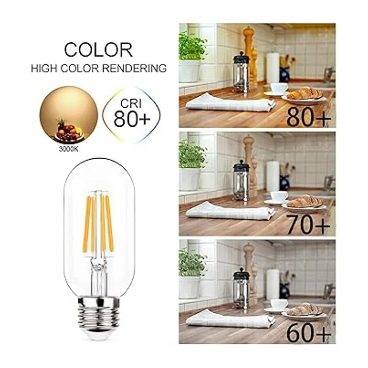 NOTOC Bombilla LED E26 de 4 W equivalente a 40 W_4