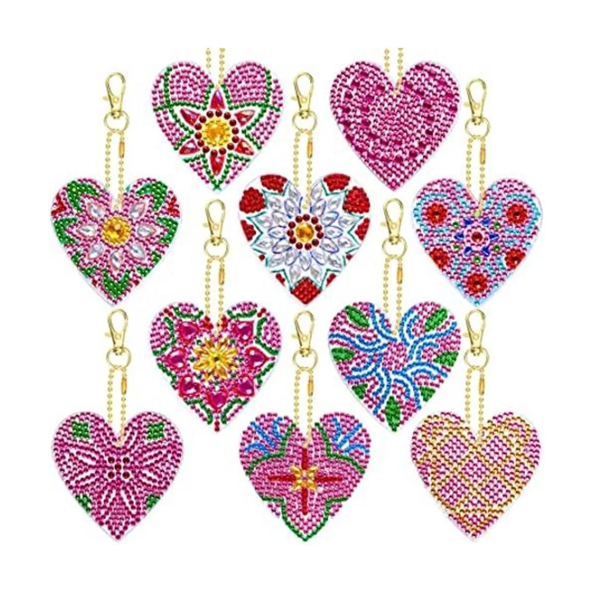 choyaxo Paquete de 10 llaveros de pintura de diamantes_1