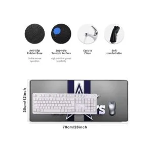 Alfombrilla de mouse grande para juegos bordes cosidos_4