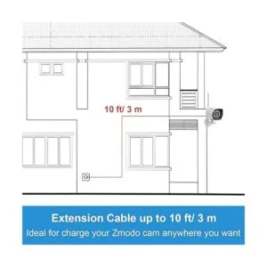 Sumind Paquete de 4 cables de extensión micro USB de 10_4