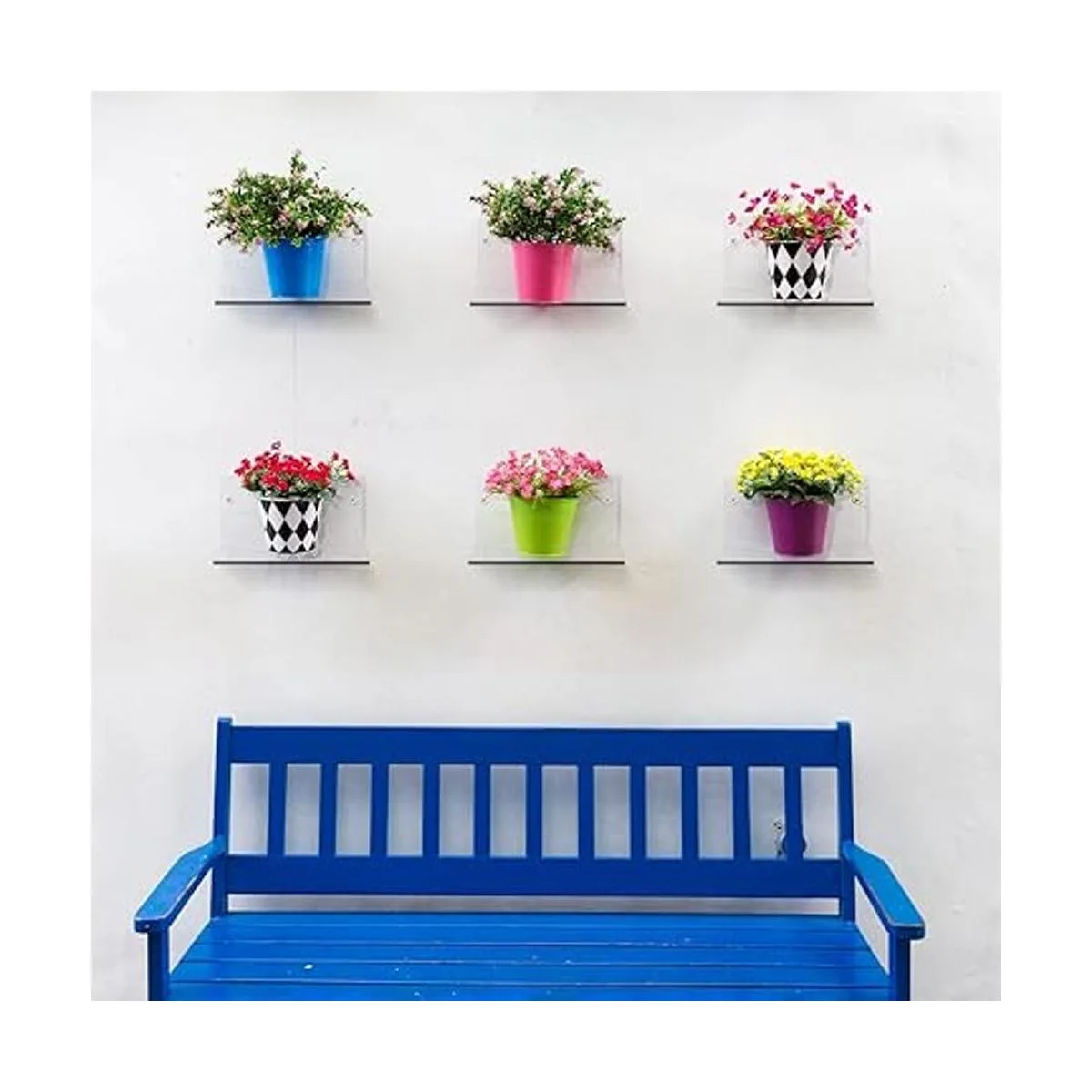 Estantes de pared adhesivos pequeños de acrílico mini_7