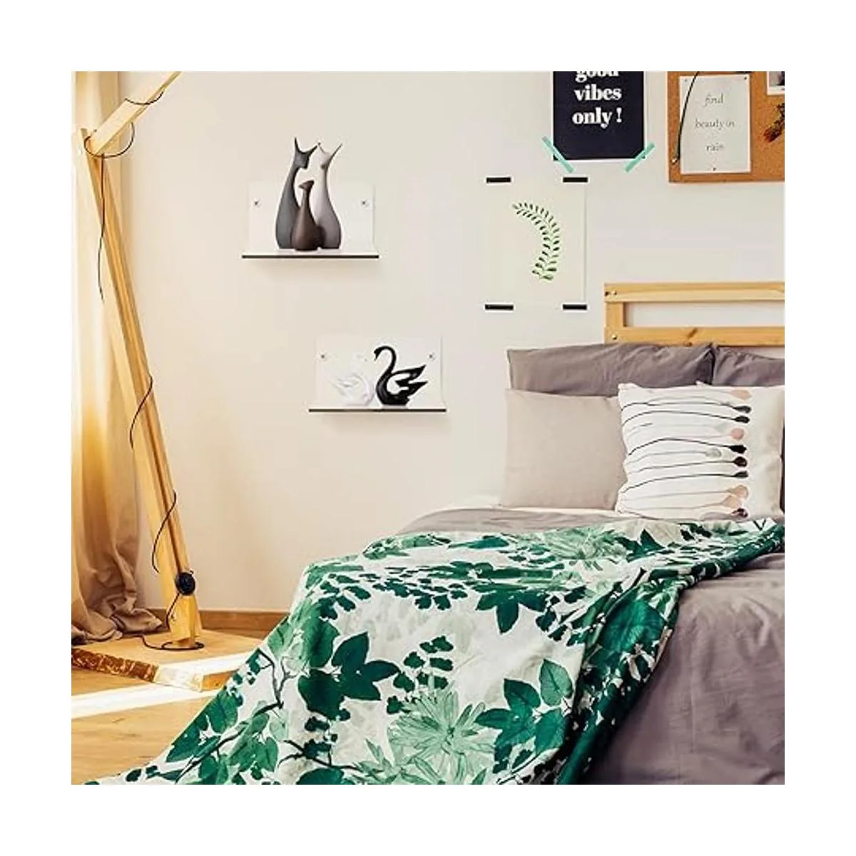 Estantes de pared adhesivos pequeños de acrílico mini_5