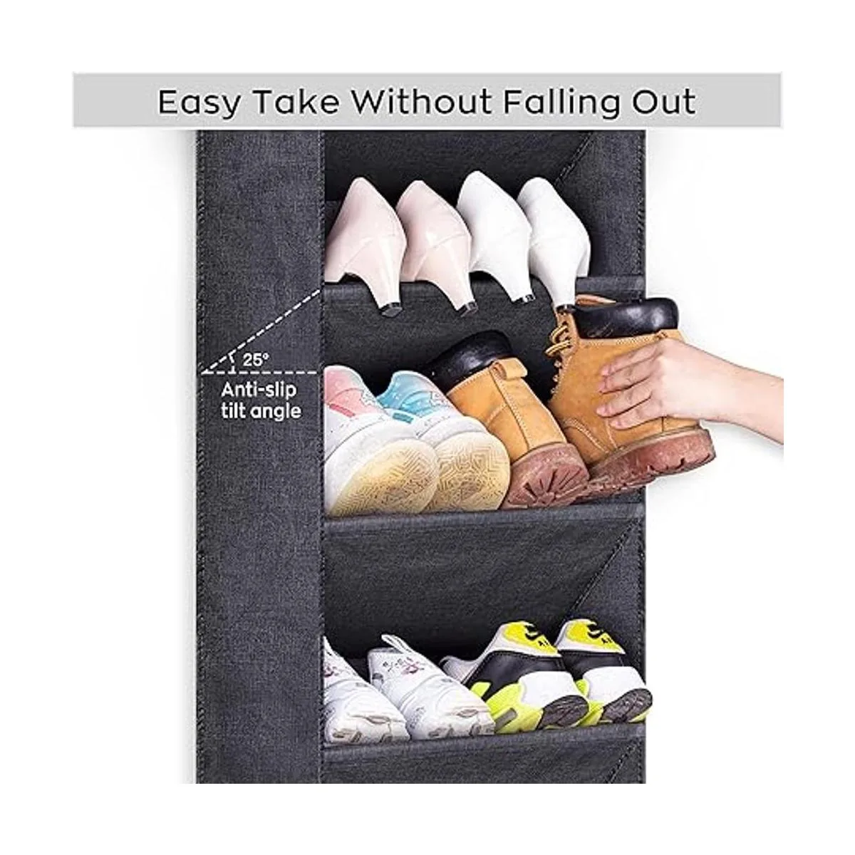 SLEEPING LAMB Organizador de zapatos sobre la puerta con_5