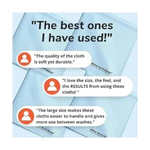 Elite Tech Gear Paquete de 8 paños de microfibra azules_6