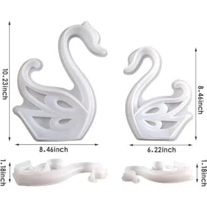 Voaesdk Moldes de resina de cisne grandes moldes epoxi de_3