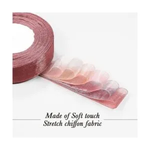 6 rollos de cinta de gasa transparente de organza de satén_3