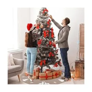 Dremisland Falda para árbol de Navidad punto de punto de_7