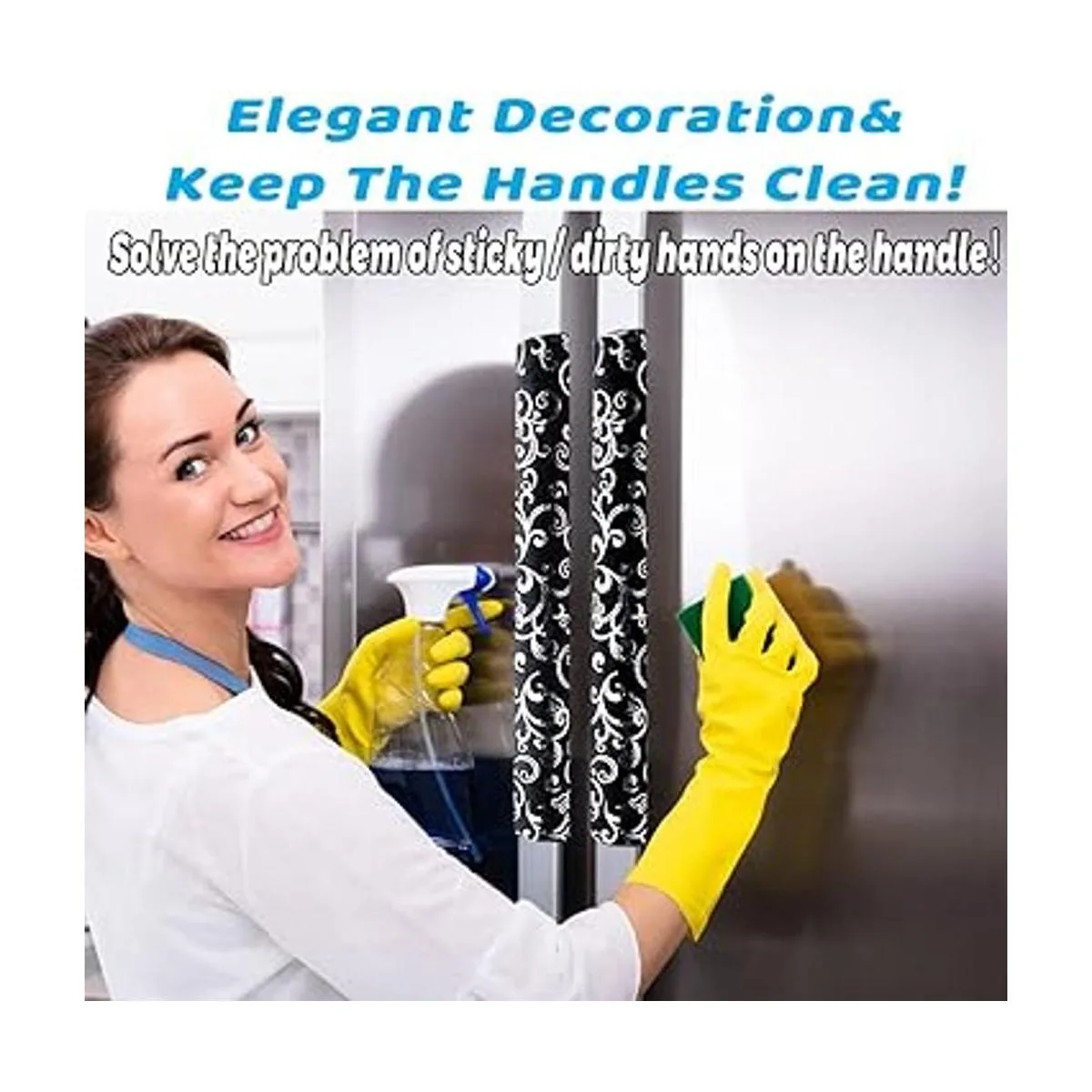 Volecy Juego de 6 fundas para manijas de puerta de_2