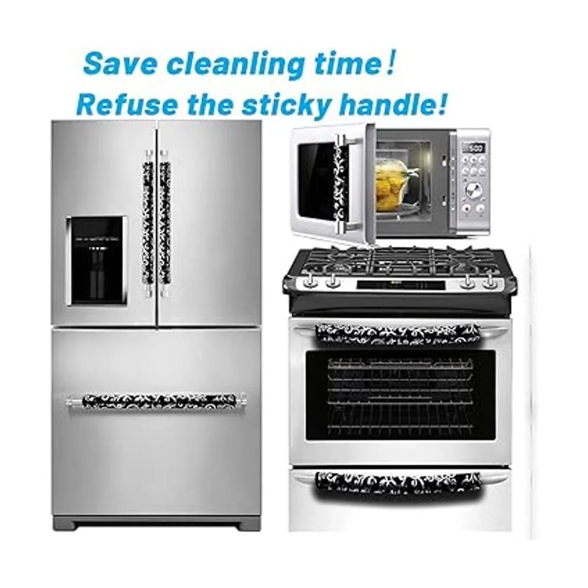 Volecy Juego de 6 fundas para manijas de puerta de_4