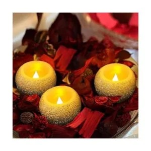 Furora LIGHTING Velas redondas sin llama negras funcionan_3