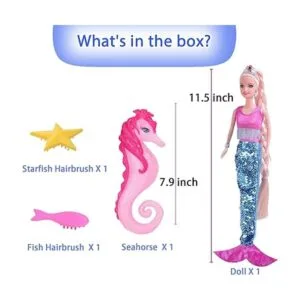 BETTINA Muñeca de sirena con cola que cambia de color_5