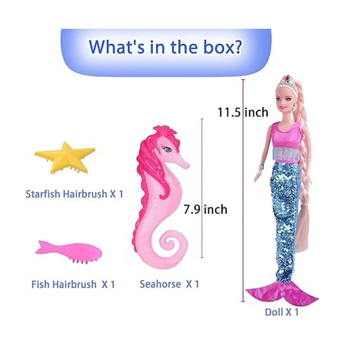 BETTINA Muñeca de sirena con cola que cambia de color_5