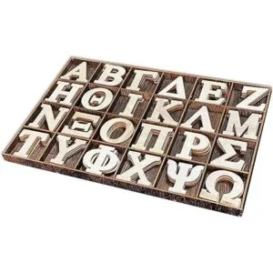 Letras griegas de madera de 2 pulgadas 120 piezas de_7