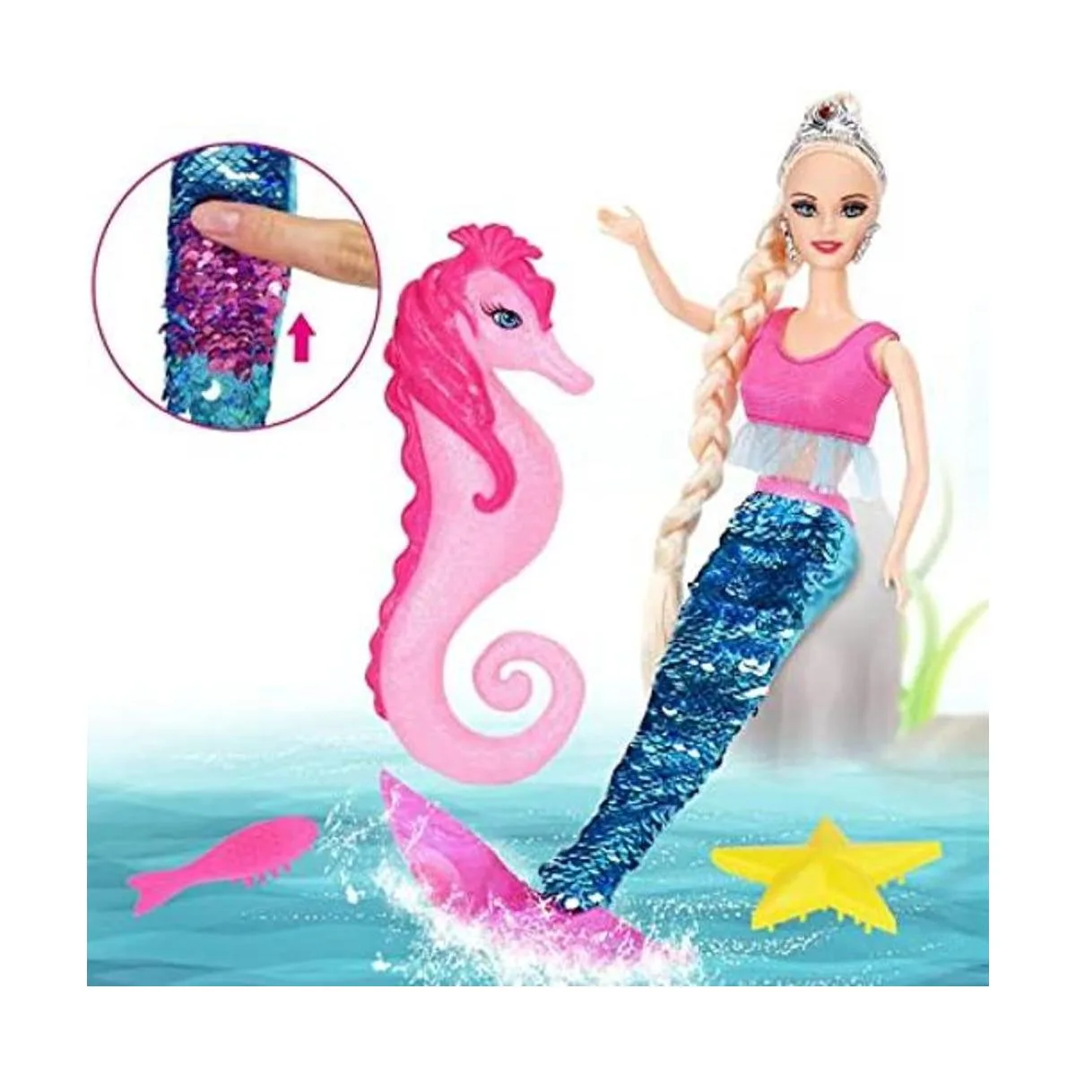 BETTINA Muñeca de sirena con cola que cambia de color_1