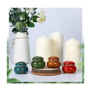 Juego de 4 urnas pequeñas para cenizas humanas recuerdos_7