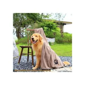 Dogvingpk Toalla extra grande para perros toallas súper_4