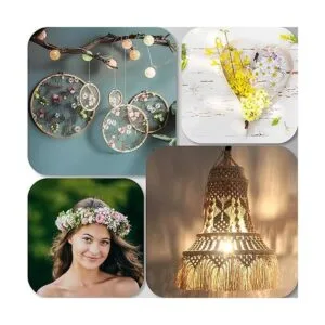 Rancco Juego de 18 aros de macramé de bambú con 10_5