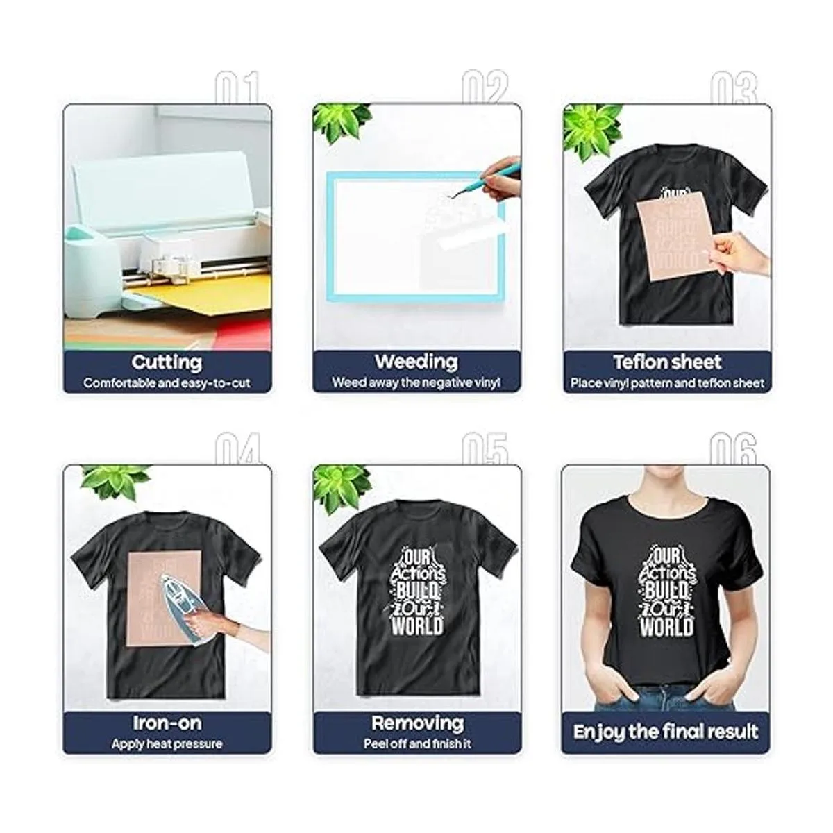 iVyne Vinilo de transferencia de calor blanco Vinilo de_4