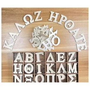 Letras griegas de madera de 2 pulgadas 120 piezas de_5