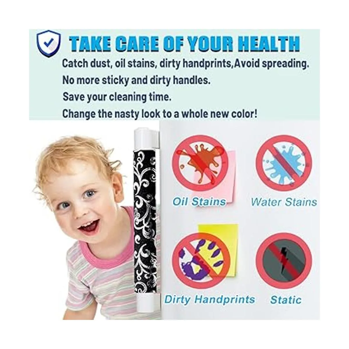 Volecy Juego de 6 fundas para manijas de puerta de_7