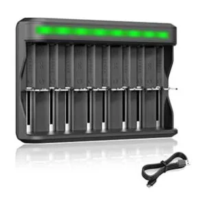 BONAI Cargador de batería AA AAA C D SC carga USB de alta_1