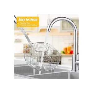 Paquete de 2 coladores de araña grandes canasta de acero_6