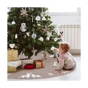 Dremisland Falda para árbol de Navidad punto de punto de_5