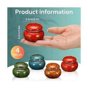 Juego de 4 urnas pequeñas para cenizas humanas recuerdos_2