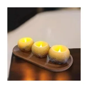 Furora LIGHTING Velas redondas sin llama negras funcionan_2