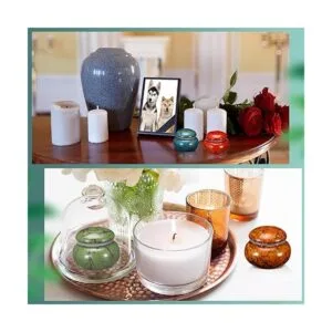 Juego de 4 urnas pequeñas para cenizas humanas recuerdos_3