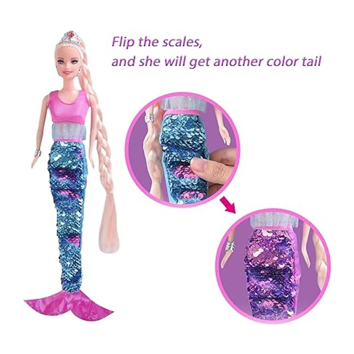 BETTINA Muñeca de sirena con cola que cambia de color_2