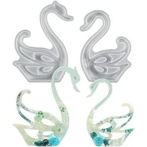 Voaesdk Moldes de resina de cisne grandes moldes epoxi de_2