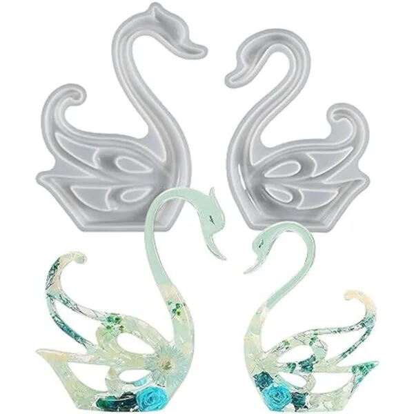 Voaesdk Moldes de resina de cisne grandes moldes epoxi de_2